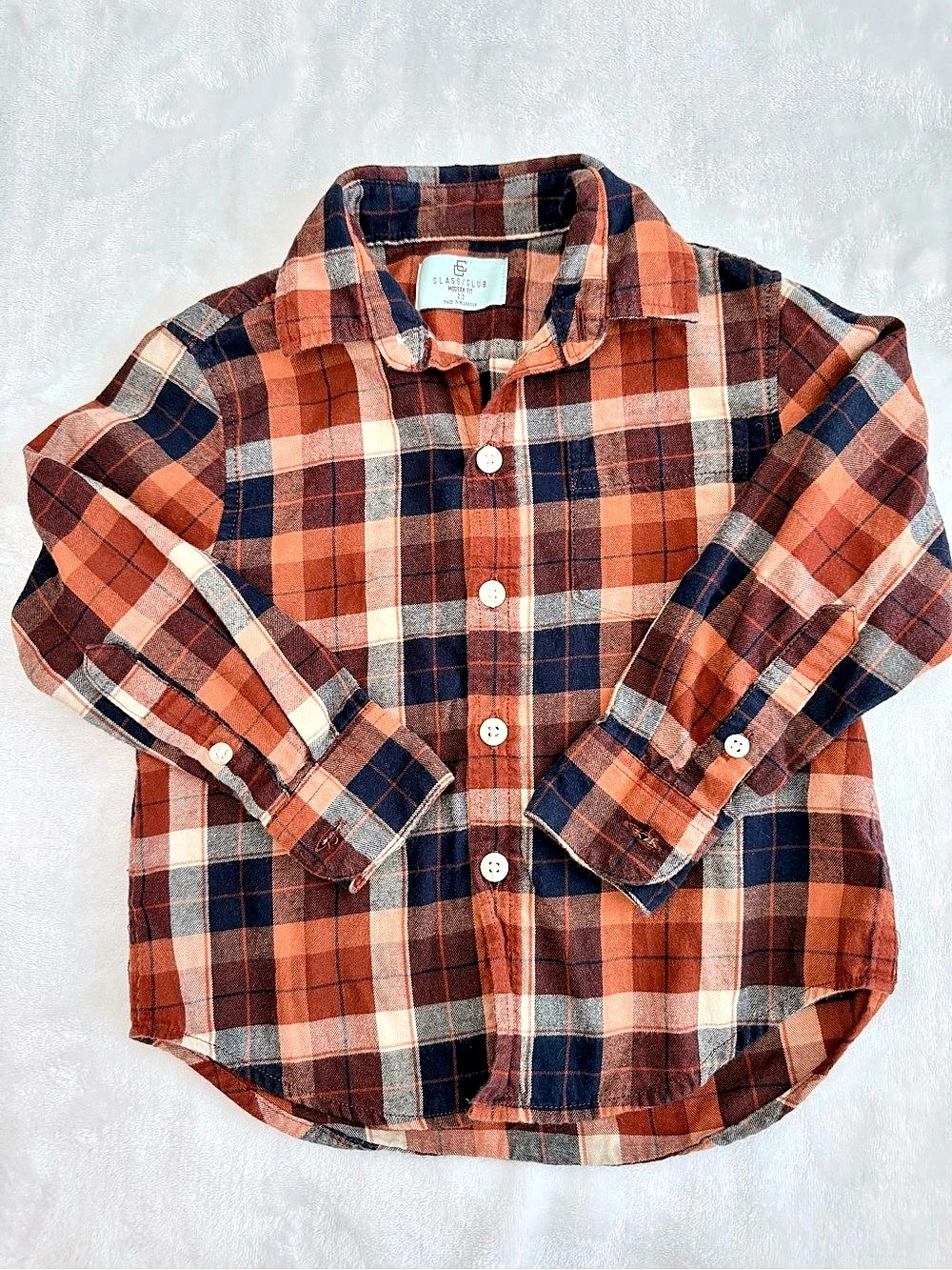 Class Club Boys' 4T Plaid Button-Down Shirt